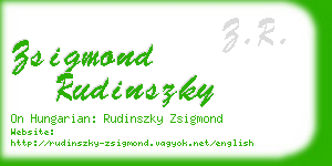 zsigmond rudinszky business card